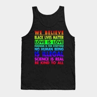 Black Lives Love Is Love Science LGBT Pride Kindness Tank Top